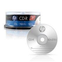 HP CD-R 25장 케이크 700MB 52X 공CD/공시디/공씨디 케이스