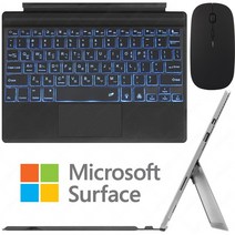 마이크로소프트 서피스 시그니처 키보드 한글 레이저각인 키보드타입 커버 태블릿 PC 커버 7칼라 백라이트 PC 전용 키보드 Pro 8 전용 Pro 3~7 전용, black, Surface Pro 8,9,X