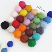[정글스튜디오] 양모볼 1.5cm 2.2cm 3cm 100%울 펠트볼 DIY, 25.블루