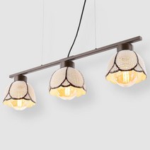 LED 식탁등 빈티지 포터리 3등 펜던트 카페 매장조명, 단품