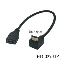 케이블 HDTV 호환 HDTV 여성 어댑터 90도 직각 amp 아래로 amp 왼쪽 남성 HD AF 연장 코드 DVD PS3 PC, up+05m