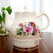 포트 징더전 도자기 가정용 전열 물주전자 찻주전자 티 생활용 끓인물주전자 용셀프단전 전기, T19-1.8L뉴타입 로맨틱 로즈