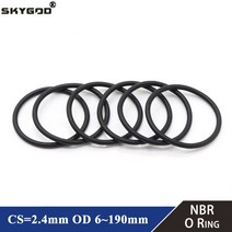 NBR O 링 씰 개스킷 두께 CS 2.5mm OD 6 190mm 니트릴 부탄올 고무 스페이서 오일 볼트 와셔 둥근 모양 10 개, [85] OD 180mm ID 175.2mm, [01] 2.4mm