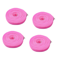 차차미 논슬립 나일론 빨랫줄 휴대용 빨래줄걸이 옥상 여행 캠핑용, 핑크, 5M×4개
