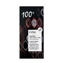 비바니 유기농 카카오 100% 무설탕 다크 초콜릿 80g 비건 카카오닙스 노슈가, 10개