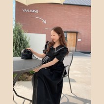 [썬데이베스트/무배] 빅카라자수롱원피스 자수원피스 프릴카라롱원피스 여름원피스 에이라인원피스 빅카라원피스 시원한원피스 휴양지원피스 여행원피스 여성롱원피스 임산부원피스 임부복원피스 (