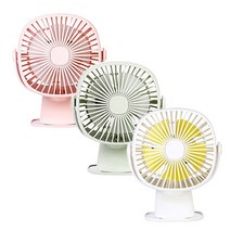 바톤즈 유모차 휴대용 LED 클립형 선풍기 각인인쇄, 핑크