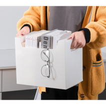 사무실 플라스틱 서류함 서류 정리함 문서 보관함, 블랙