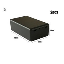 정션박스 전선연결 중간스위치 케이블커넥터 플라스틱 방수 블랙 박스 2 개 DIY 하우징 악기 케이스 전자 프로젝트 상자 전기, 2pcs 69x42x23mm