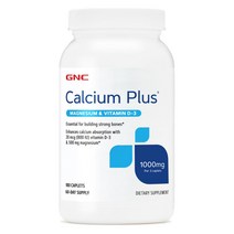 GNC 칼슘 플러스 마그네슘 비타민 D3 1000mg 180개입, 1개, 기본