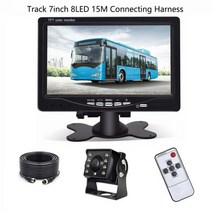 자동차 후방카메라 모니터 룸미러 트랙터 트럭 IR 후면보기 카메라 및 7 "LCD 백업 모니터 키트 1080, 02 7inch 8LED 15M Line