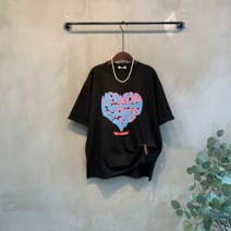 씨샵인더룸 / 러브 발포 레터링 트임 반팔 티셔츠 3color