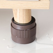 가구 다리 높이 조절 패드 받침대 늘리기 높이기 식탁 침대 책상 높이 연장 조절발, 원형 4개, 100mm, 브라운