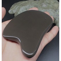 얼굴 바디 마사지 괄사 00% 블랙 바살트 비안 핫 오일 스톤 릴 구아샤 보드 주름 제거 화이트닝 페이스 케, 02 brown stone