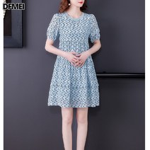 DFMEI 플라워 나이 감소 원피스 여고급