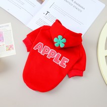 예쁜옷가게 강아지 기모 후드티, 오렌지