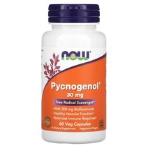 나우 푸드 피크노제놀 30mg 60베지캡슐 소나무 껍질 추출물, 3개, 60정