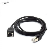 POE 확장기 남성여성 RJ45 이더넷 인터넷 네트워크 LAN 연장 코드 노트북 PC ADSL 모뎀 라우터 차폐 케이블 0.3m 100cm, 검은색_1m