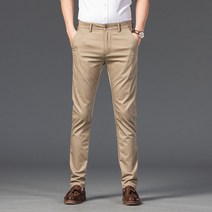 남성 정장바지 Autumn Stripe Dress Pants Men Slim Fit Man Suit Pant Length Formal Business [A00201233]