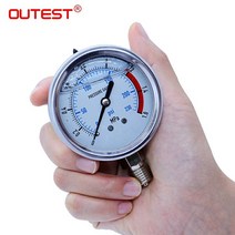 OUTEST 0-60MPa 방사형 스테인레스 스틸 압력계 공기 오일 물 유압 게이지 스레드 G1/4, 07 0-4Mpa