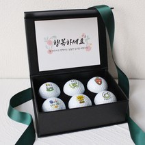세트 골프공 6구 선물포장 자체제작 커스텀감성 기념일 생일 선물 스승의날 어버이날, B타입, 무지볼