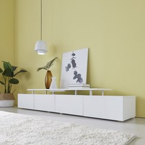 이노센트 2200 오브 상단선반 LED 거실장 i101986, 화이트