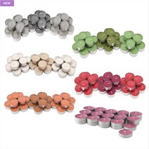 신리그 이케아 미니향초 30개 인테리어 원룸 가정 카페 사무실 티라이트 크리스마스, 사과와배(그린)