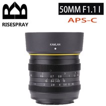 캐논 소니 후지 M4/3 올림푸스 파나소닉 미러리스 카메라 용 KamLan 50mm f11 I APS-C 및 II 대형 조리개 수동 초점 렌즈, Macro 4/3_50MM F1.1 I 2