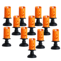 party04할로원데이 장식소품 LED촛불테고 조명 할로원호박초12p세트, 12개