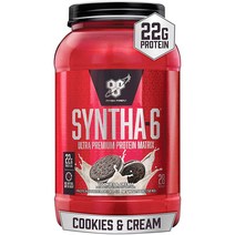 비에스엔 신타-6 프로틴 파우더 드링크 믹스 단백질 보충제, 쿠키 & 크림(Cookies & Cream), 1.32kg (2.91lb), 1개, 1.32kg