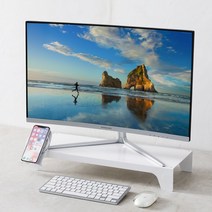 메탈 듀얼 모니터받침대, W-900, 화이트(W-900)
