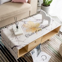 명품 식탁보 모던 미니멀 테이블보 코튼 린넨 Yinshang, 【보통면과 린넨】 70 × 160cm, 금박 대리석 커피 용 탁자 피복