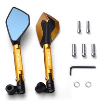 아반떼 md 사이드미러 순정 CNC 알루미늄 오토바이 백미러 블루 눈부심 방지 미러 야마하 T-Max 500 TMAX, 01 Gold