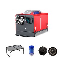 저소음 무시동히터 이동식 히터 온풍기 차박 캠핑 차량용 캠핑용 12V 24V 220V, 옵션5 24V 220V 수평형 레드, 1개