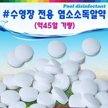 키즈마트 수영장전용 염소소독알약(45알가량1개는20g10톤물에 5알사용) 17386
