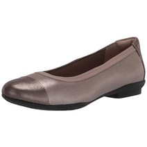 Clarks 여성용 사라 오키드 발레 플랫 메탈릭 레더 9.5 US