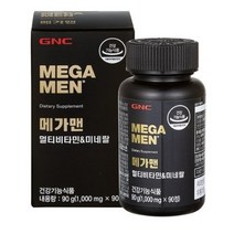 GNC 메가맨 멀티비타민 앤 미네랄 90g, 1개, 1. 90정