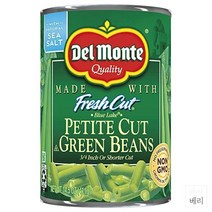 델몬트 쁘띠컷 그린빈 초록콩 통조림 411g 12팩-NON-GMO Del Monte Petite Cut Green Beans