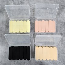 하이드로 스펀지 미니멀 세트 6pcs 케이스포장 메이크업 블렌더 화장웨지 에어 똥퍼프 스펀지, 블랙6pcs