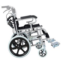 휠체어 수동 노인 장애아동 유모차형 간편조작 소형, 블루