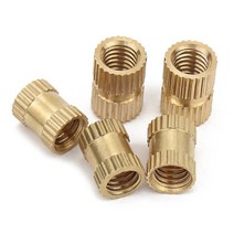 인서트너트 황동 인서트 너트 구리 사출 성형 구리 너트 M1.4M1.6M2M2.5M3M4 인서트 황동 더블 패스 널 내, 06 M3 X D4 X L6