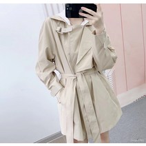 2023년 가을 겨울 패셔너블 통근 터틀 심플 하프 트렌치코트