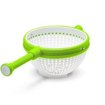 과일세척기 Fruit Vegetable Washing Machine 접이식 회전 야채 스트레이너 세척 바구니 스트레이너 과일, 01 white