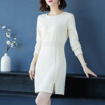 kirahosi 라운드넥 꼬임니트 캐시미어 원피스 574748187971