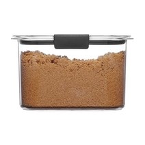 Rubbermaid 브릴리언스 팬트리 밀폐 식품 보관용기 브라운 슈가 7.8컵 용량 BPA 프리 플라스틱 오픈 스톡 3588478721, 7.8 Cup, 1개