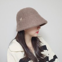느와드코코 진주 겨울 방한 중년 여성 할머니 보넷 버킷햇 모자
