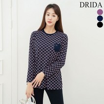 엄마옷 드리다 여자 봄 나염 패턴 빅사이즈 스판 티셔츠 50-60대 중년여성 마담옷 옷선물 아줌마 할머니옷