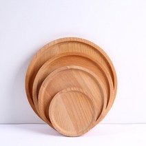 둥근 고형 목재 트레이 느티나무 ​나무 모던 플레이트 고형 나무 쟁반 빵팬 직사각트레