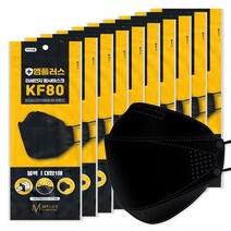 소확행몰 엠플러스 국산 미세먼지 황사마스크 KF80 대형 블랙-10개, 10개