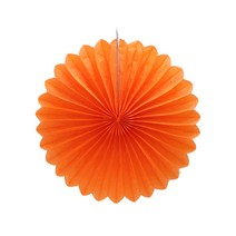 페이퍼휠 중 오렌지 페이퍼 파티팬 생일 파티 장식